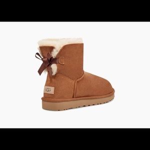 Ugh Mini Bailey Bow Boot Chestnut Winter sheepskin lined warm shoes